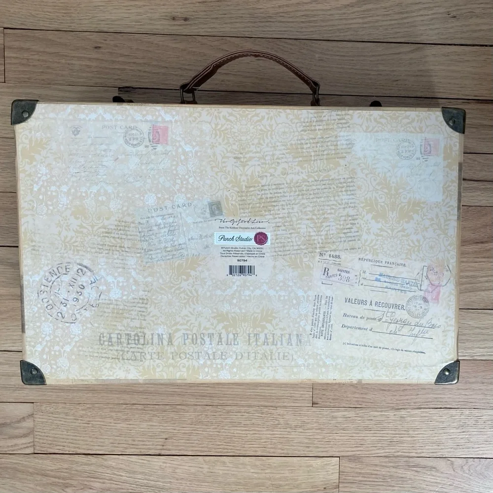 “Punch Studio Kirshner Decorative Arts ” Paris Postcards Paperboard Suitcase